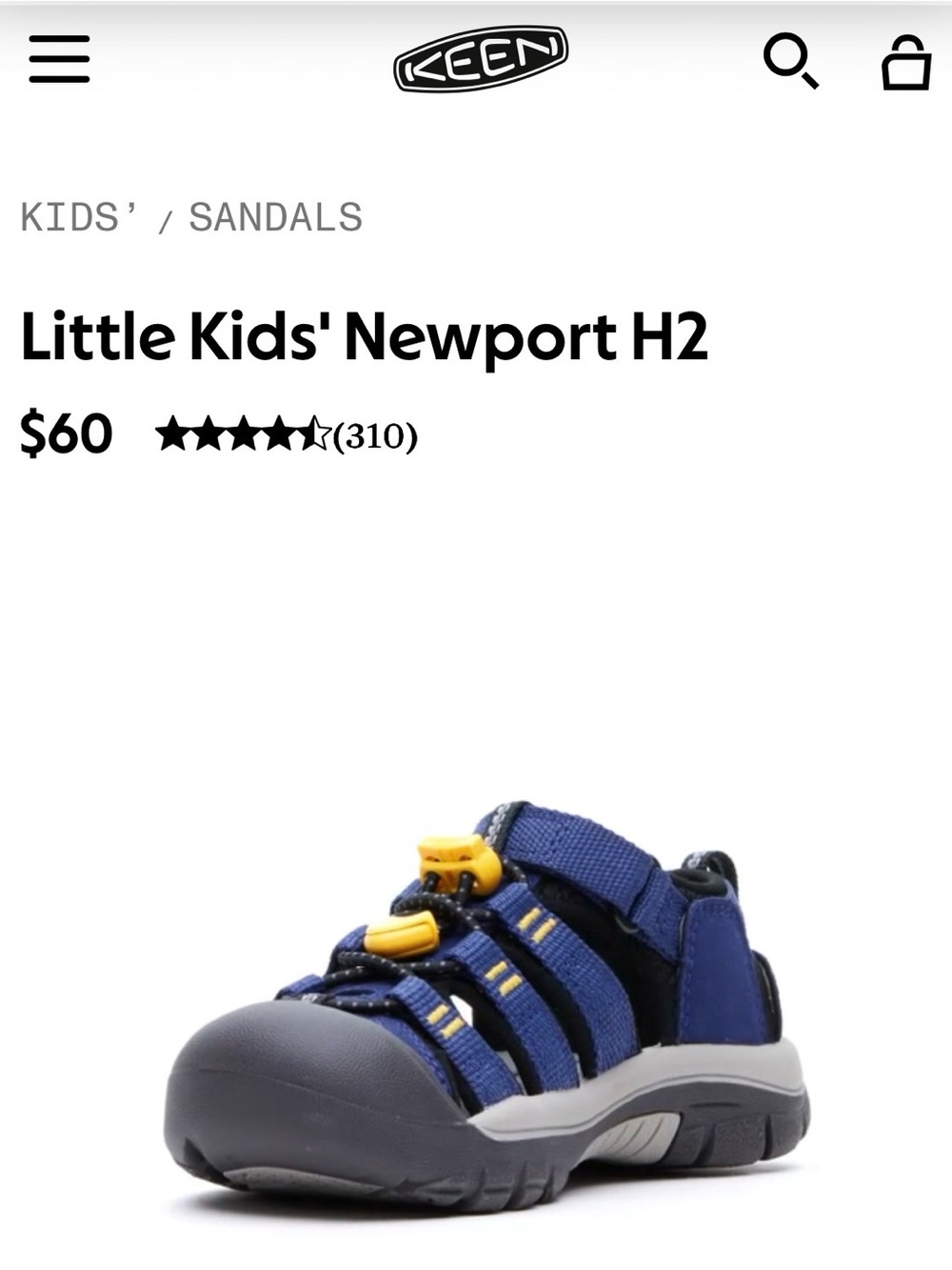 Keen Little Kids' Newport H2